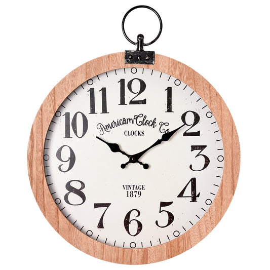 American Clock Co. Vintage Pocket Watch Wall Clock - 19"