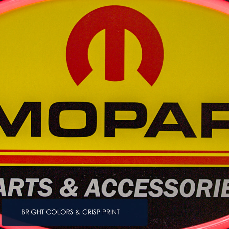 Mopar Chrysler Parts & Accessories LED Neon Light Sign (10.25” x 16.25