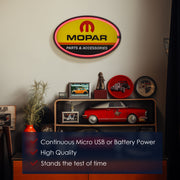 Mopar Chrysler Parts & Accessories LED Neon Light Sign (10.25” x 16.25”)
