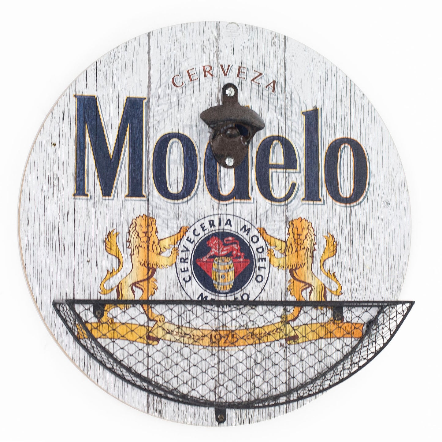Modelo Beer Bottle Opener & Cap Catcher Wall Decor - 14"