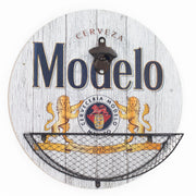 Modelo Beer Bottle Opener & Cap Catcher Wall Decor - 14"
