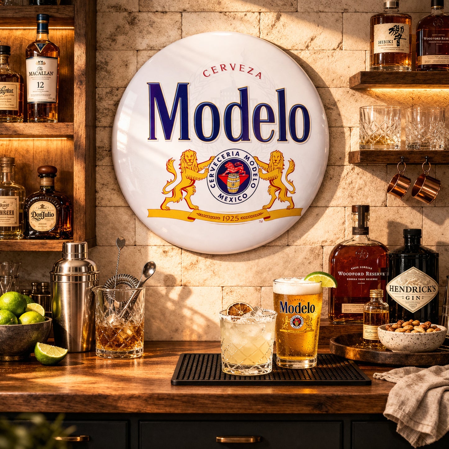 Modelo Dome Metal Sign - 15.5"