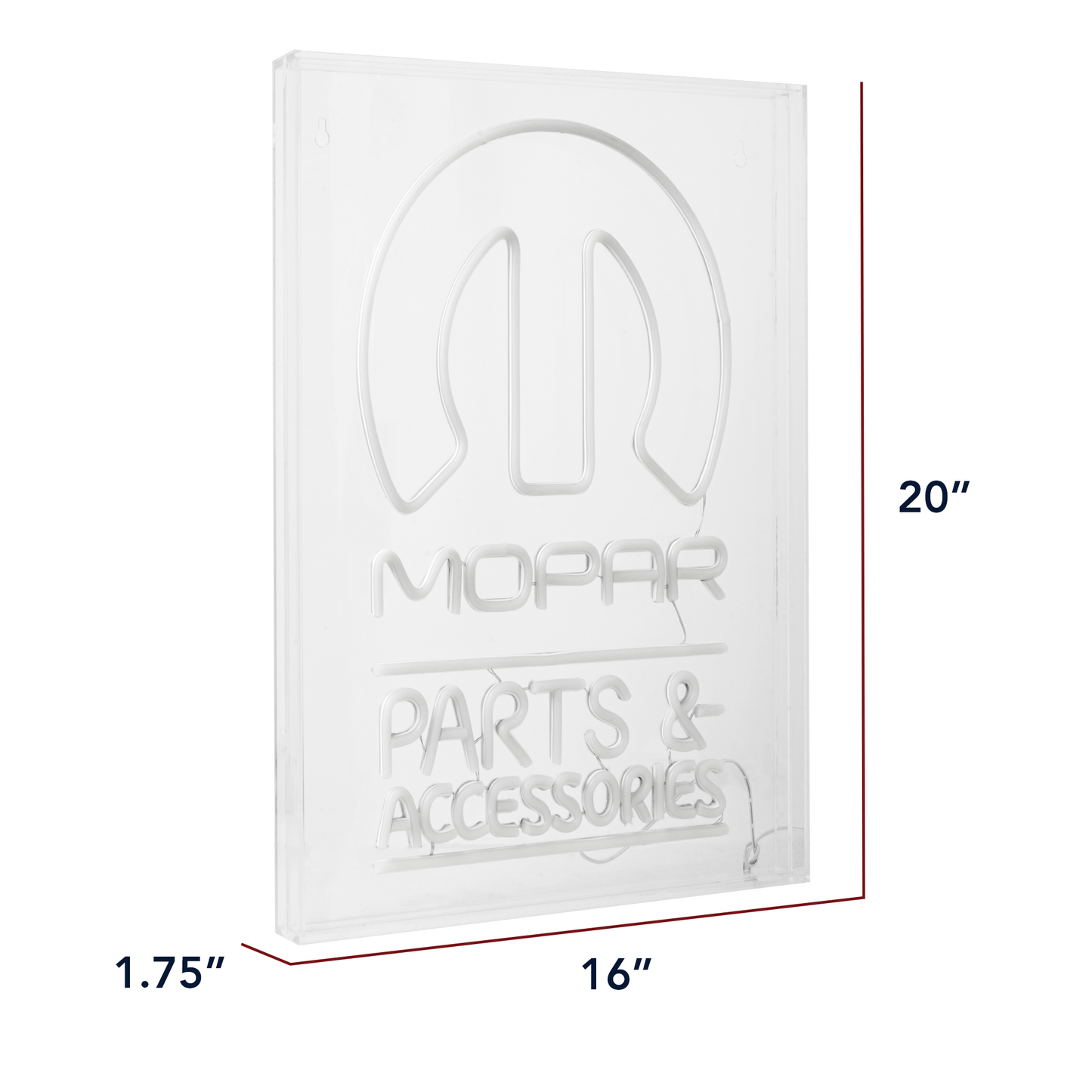 Licensed Mopar Parts & Accessories Acrylic LED Wall Decor Sign  - 16" x 20"