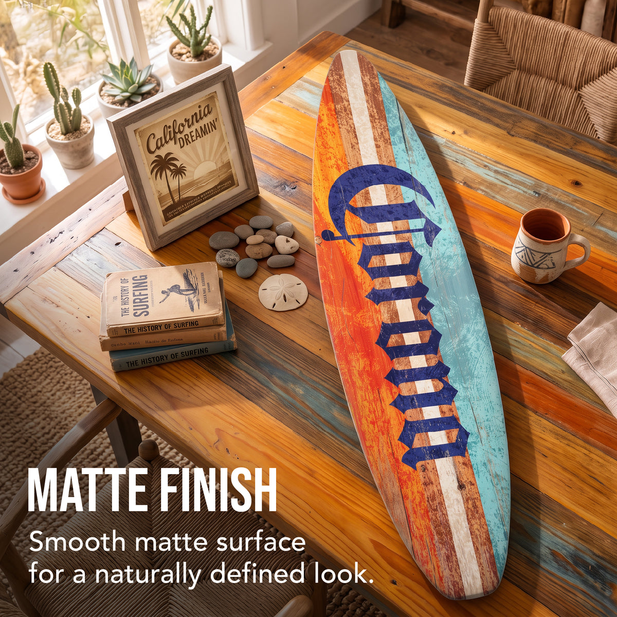 Licensed Corona Color Tones Surfboard Plaque Wall Sign - 60"x15"