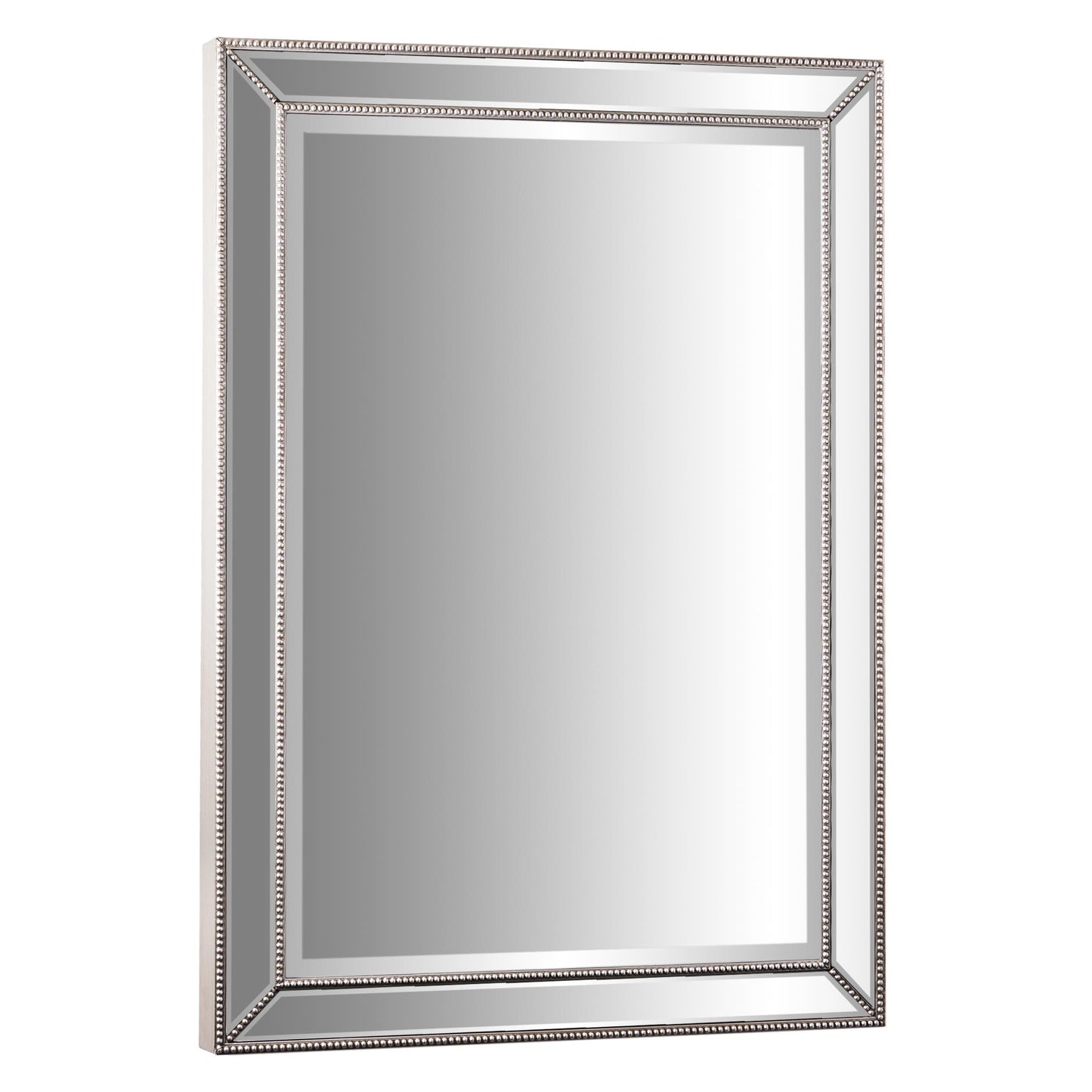 Metro Beaded Beveled Glass Vanity Wall Mirror