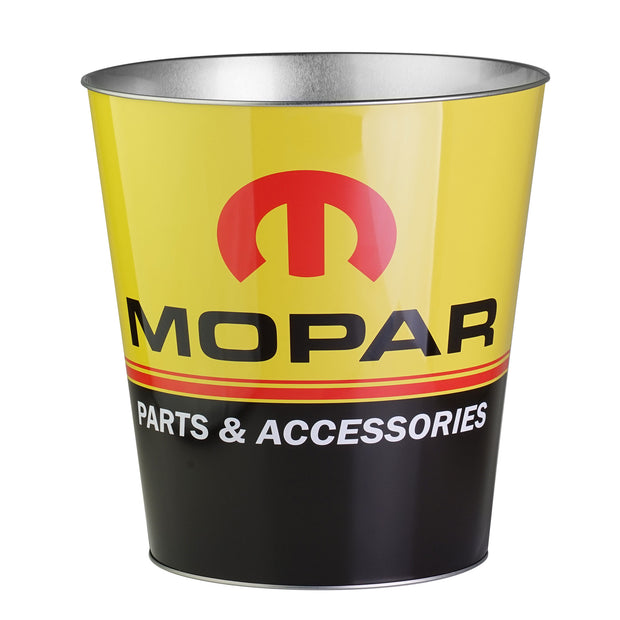 Mopar Parts & Accessories Decorative Metal Trash Bin Waste Basket - 11.25" x 10.5"