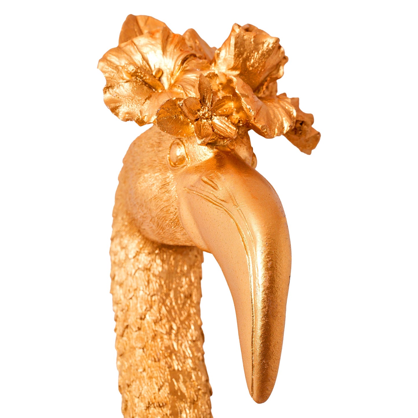 Tipsy Resin Gold Bird Head Wall Decor - 14.75” x 4.75” x 6.75”