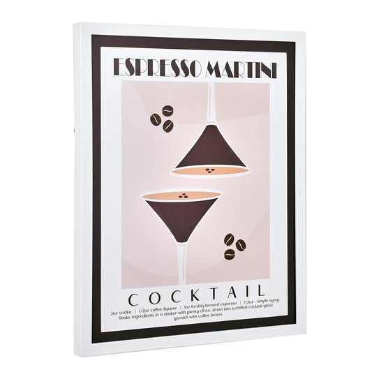 Tipsy Framed Espresso Martini Cocktail Poster - 16" x 20" x .75"