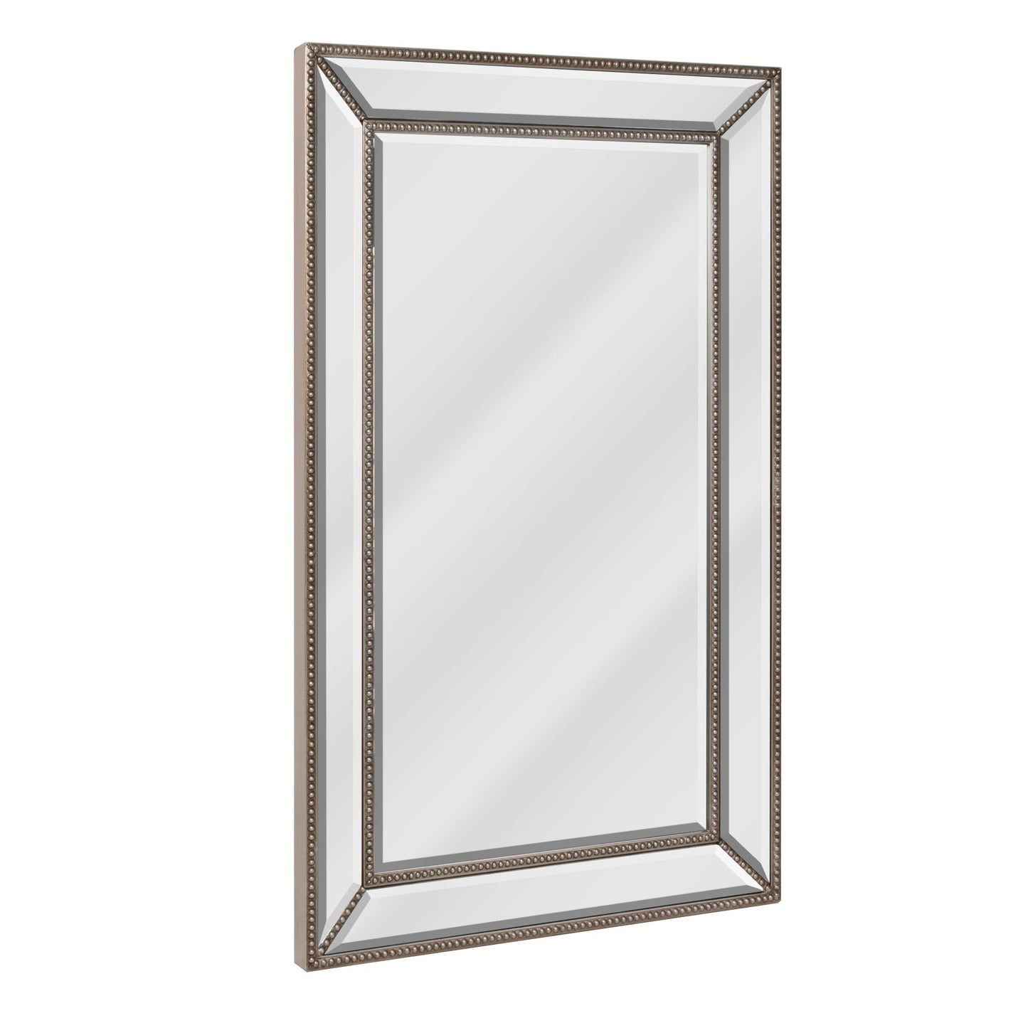Metro Beaded Beveled Glass Vanity Wall Mirror