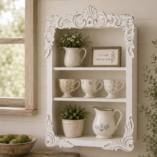 Balos Carved Wall Shelves