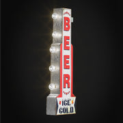 Metal LED Ice Cold Beer Marquee Sign