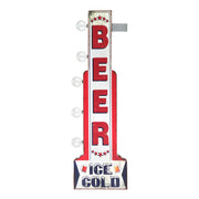 Metal LED Ice Cold Beer Marquee Sign