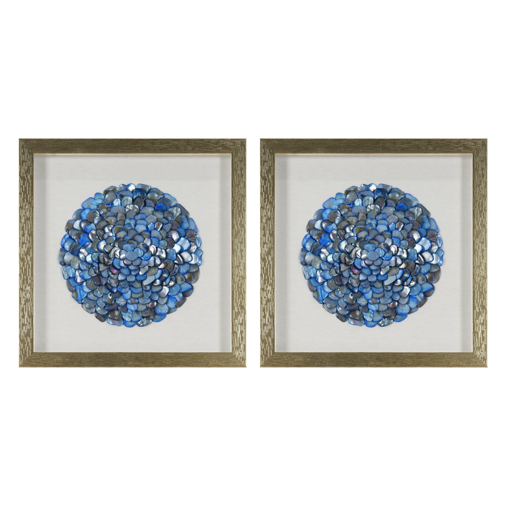 Ocean Blues Framed Seashell Wall Decor