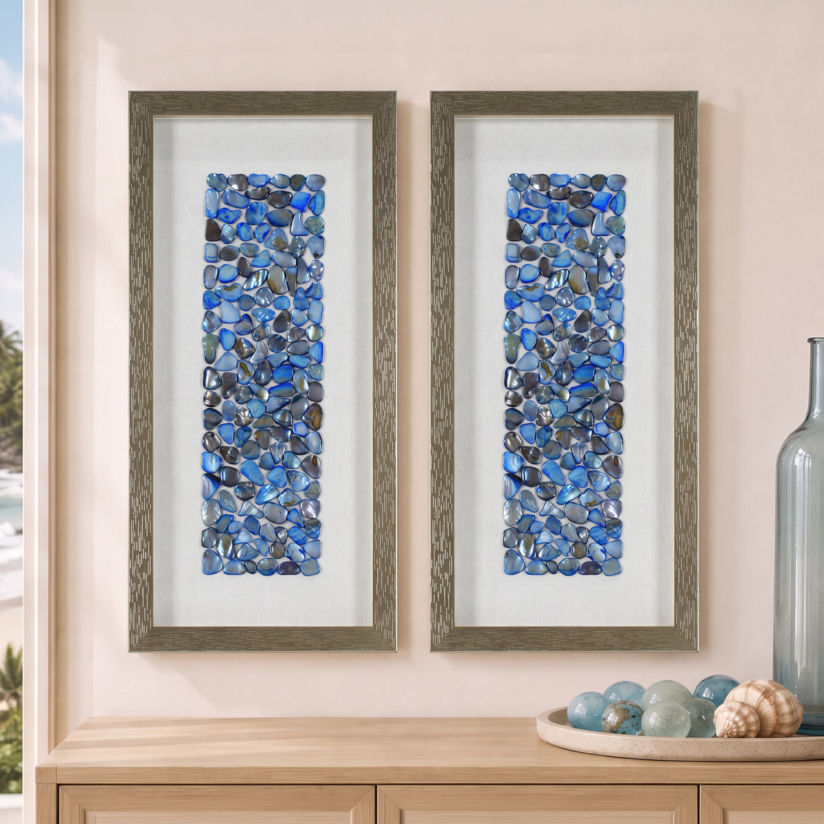 Ocean Blues Framed Wall Decor Set