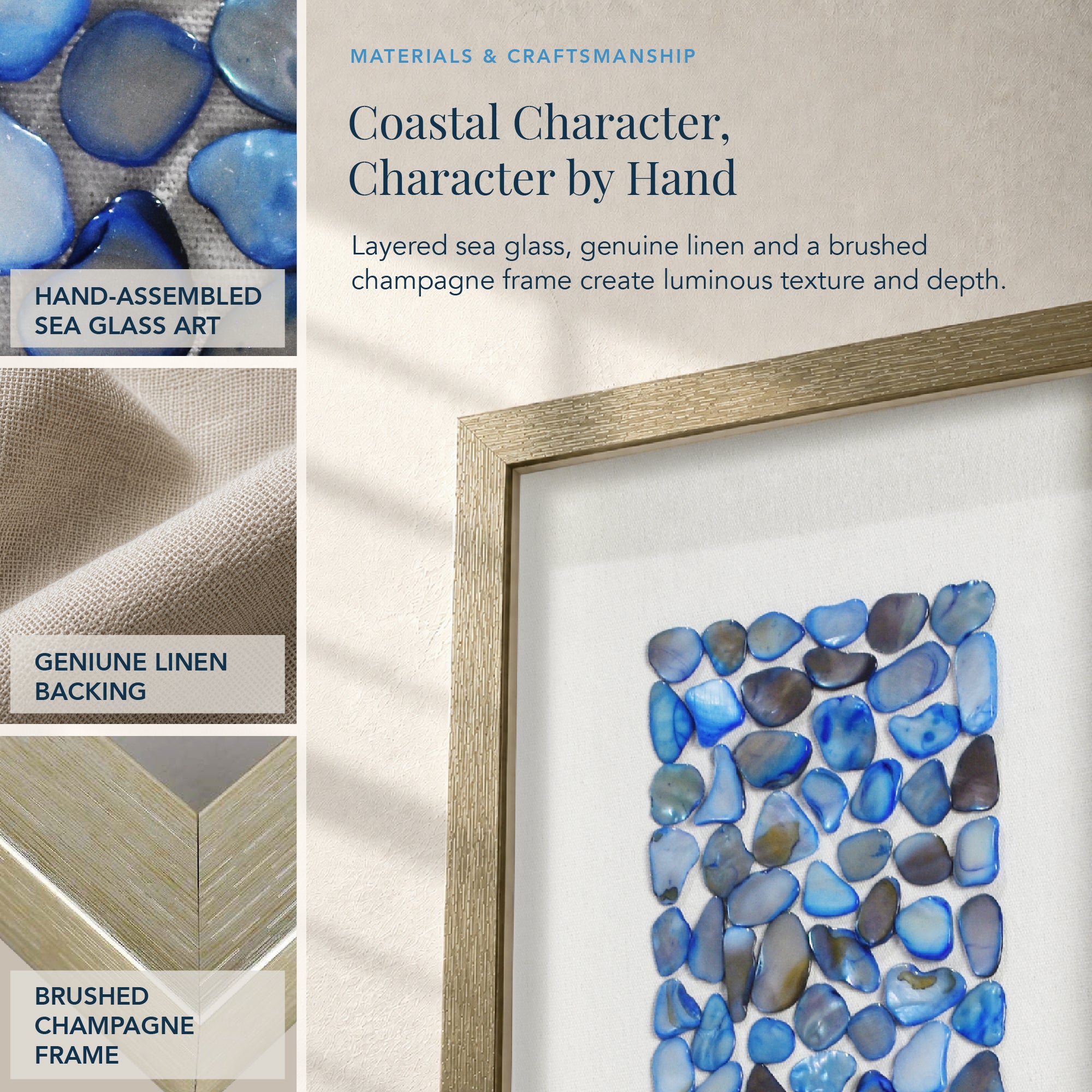 Ocean Blues Framed Wall Decor Set