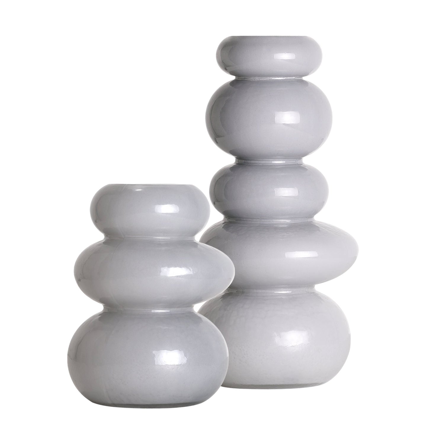 Cool Grey Cairns Glass Vase Set