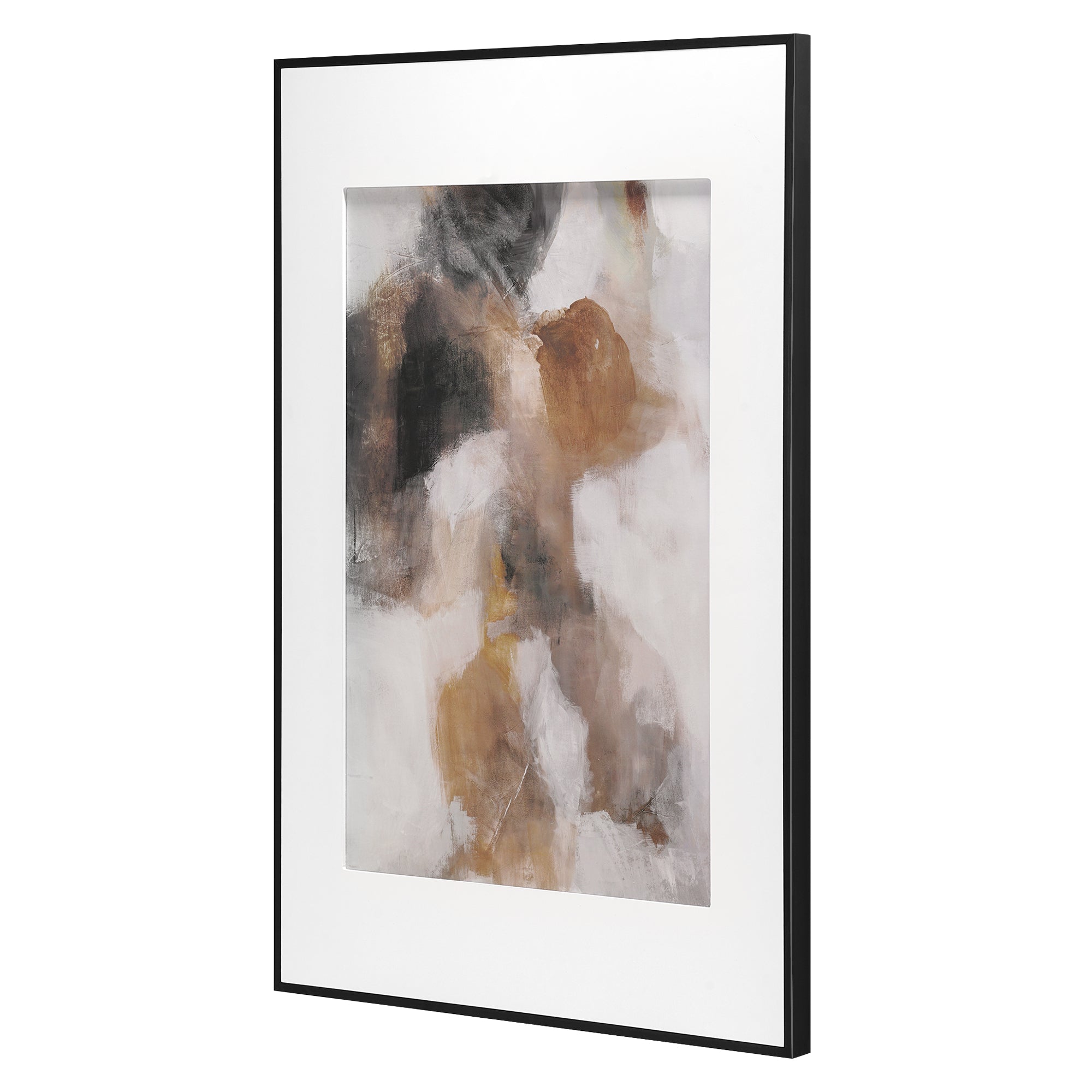 Echoes of Painted Canyons Framed Abstract Watercolor