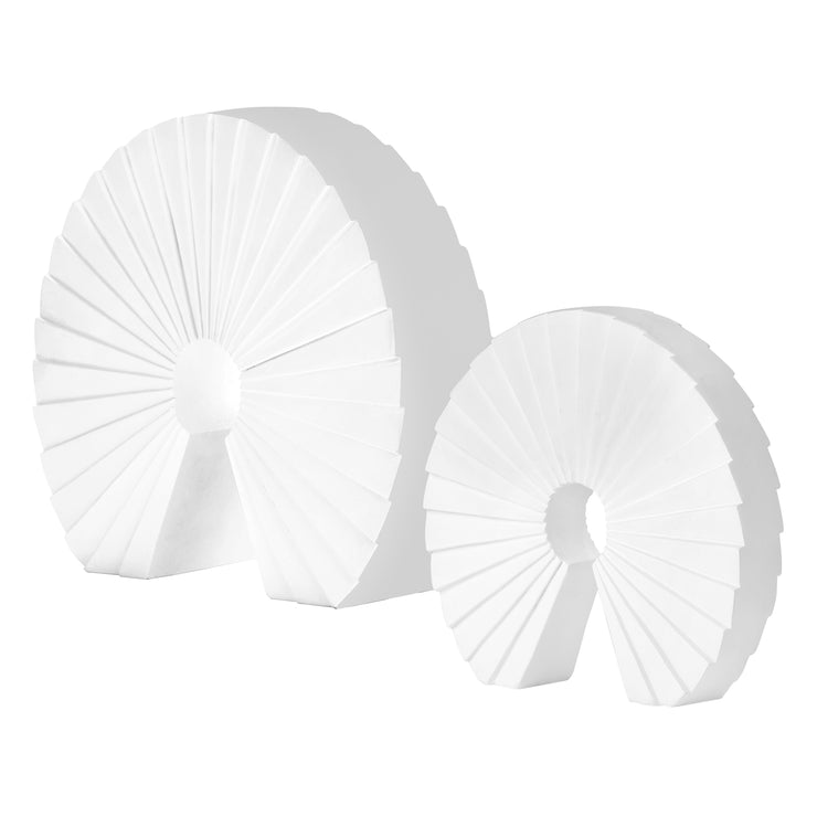 Cascading Curls 2-Piece Resin Table Top Set in White
