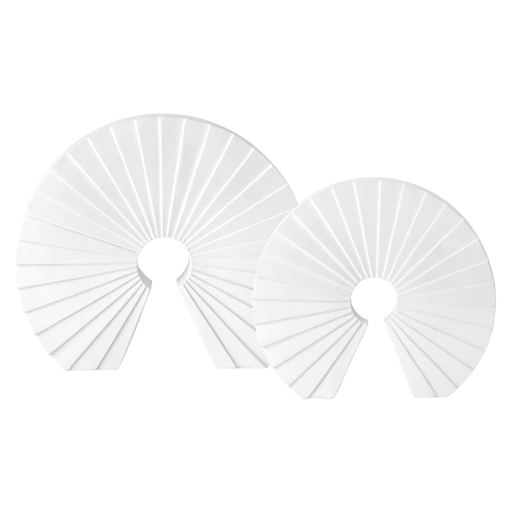 Cascading Curls 2-Piece Resin Table Top Set in White