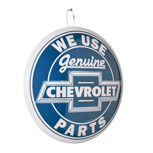 Genuine Chevrolet Parts Round Dome Metal Sign - 15"