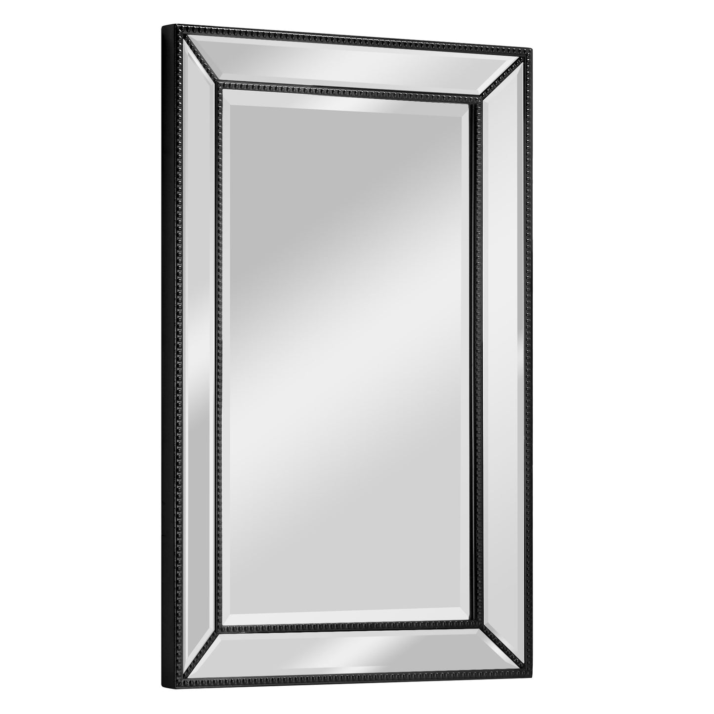 Metro Beaded Beveled Glass Vanity Wall Mirror