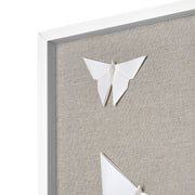 Frozen in Flight Paper and Linen Shadowbox Art