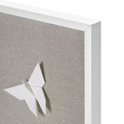 Frozen in Flight Paper and Linen Shadowbox Art