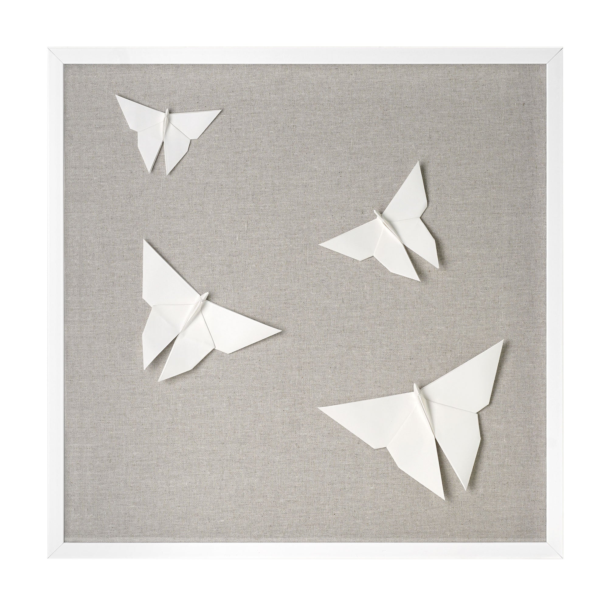 Frozen in Flight Paper and Linen Shadowbox Art