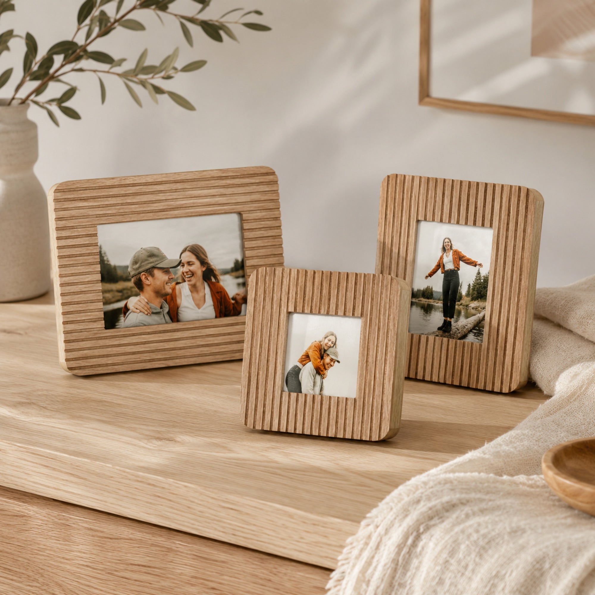 Triptych of Memories 3-Piece Box Top Photo Frame Set