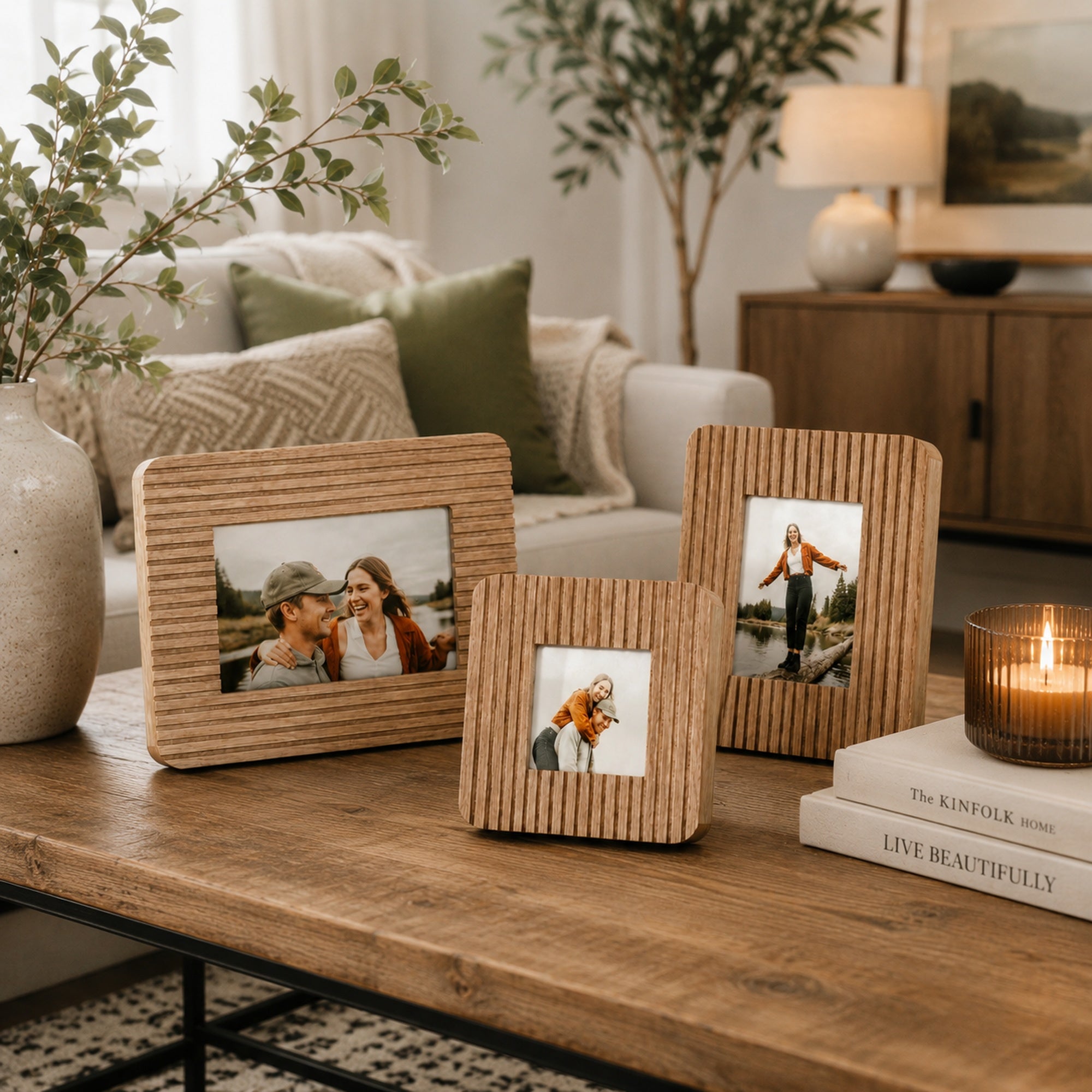 Triptych of Memories 3-Piece Box Top Photo Frame Set