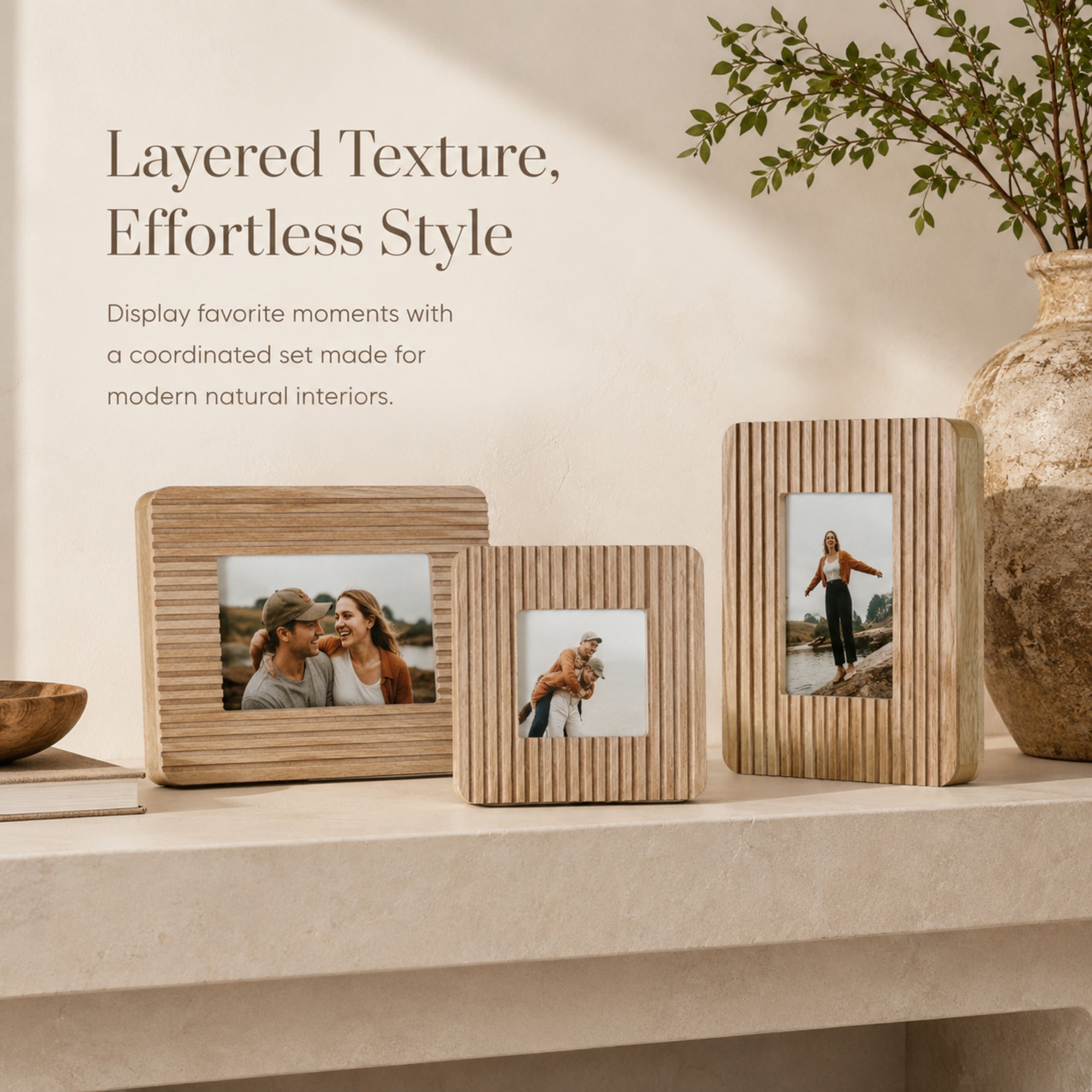 Triptych of Memories 3-Piece Box Top Photo Frame Set