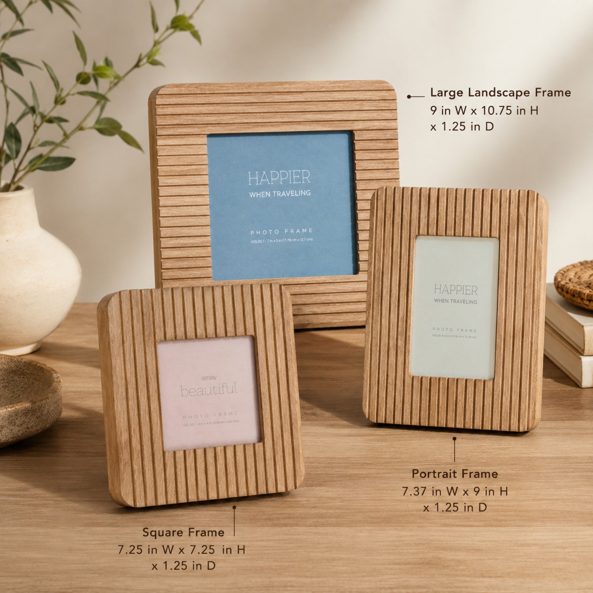 Triptych of Memories 3-Piece Box Top Photo Frame Set