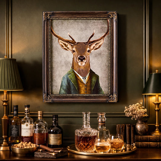 Deer John Ornate Framed Bar Wall Decor