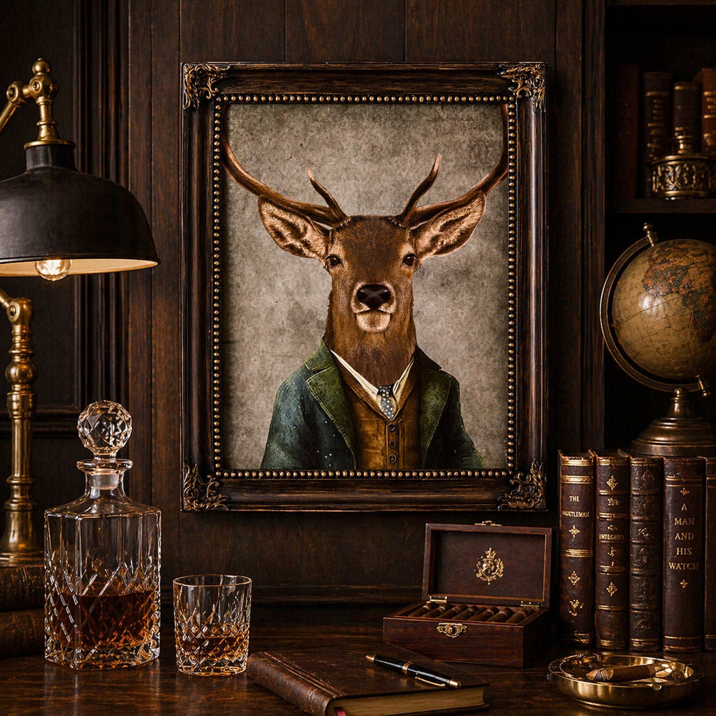 Deer John Ornate Framed Bar Wall Decor