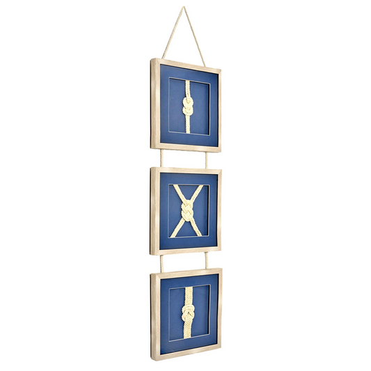 Naut Shore Framed Nautical Knots Vertical Wall Decor Set - 53" x 13"