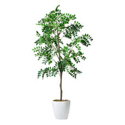 Artificial Sorbus Tree in White Tapered Pot - 60" - Botanica Home&trade;