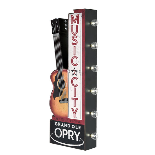 Grand Ole Opry Music City Vintage LED Marquee Sign Wall Decor 12.4"X 4.3" X 30.1"