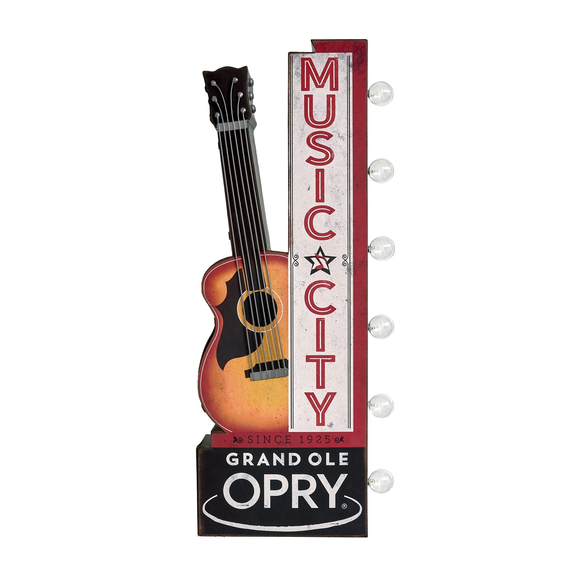 Grand Ole Opry Music City Vintage LED Marquee Sign Wall Decor 12.4