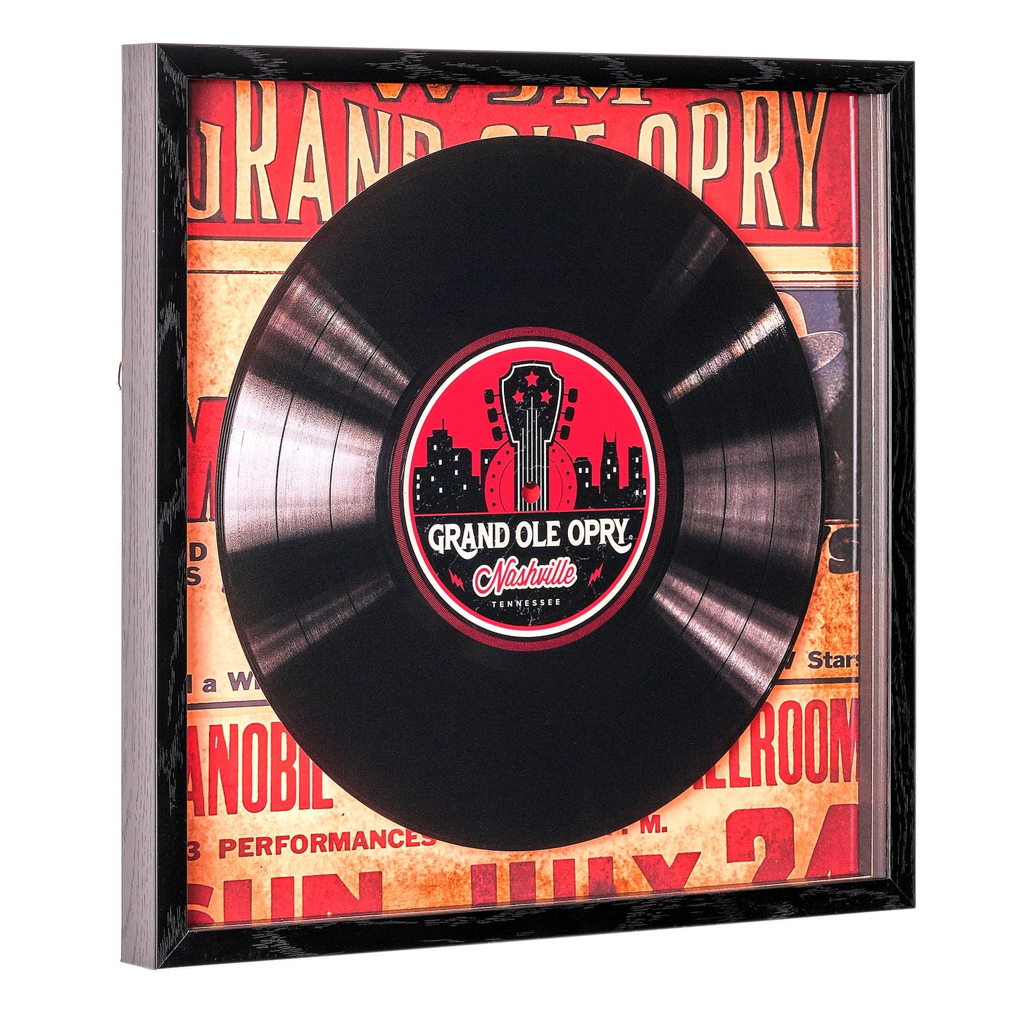 Grand Ole Opry Poster Vinyl Record Frame 14"x14"