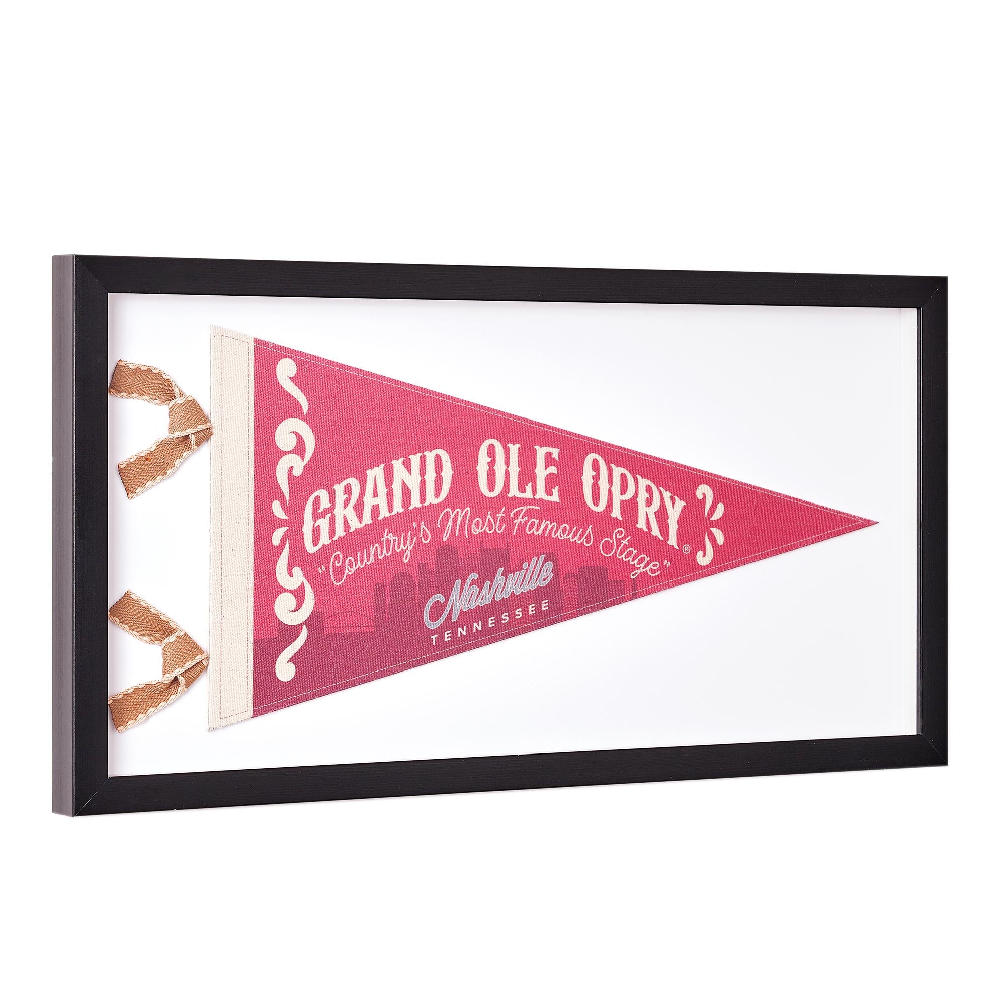 Grand Ole Opry Printed Linen Pennant in Shadowbox Frame