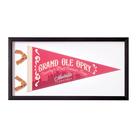 Grand Ole Opry Printed Linen Pennant in Shadowbox Frame