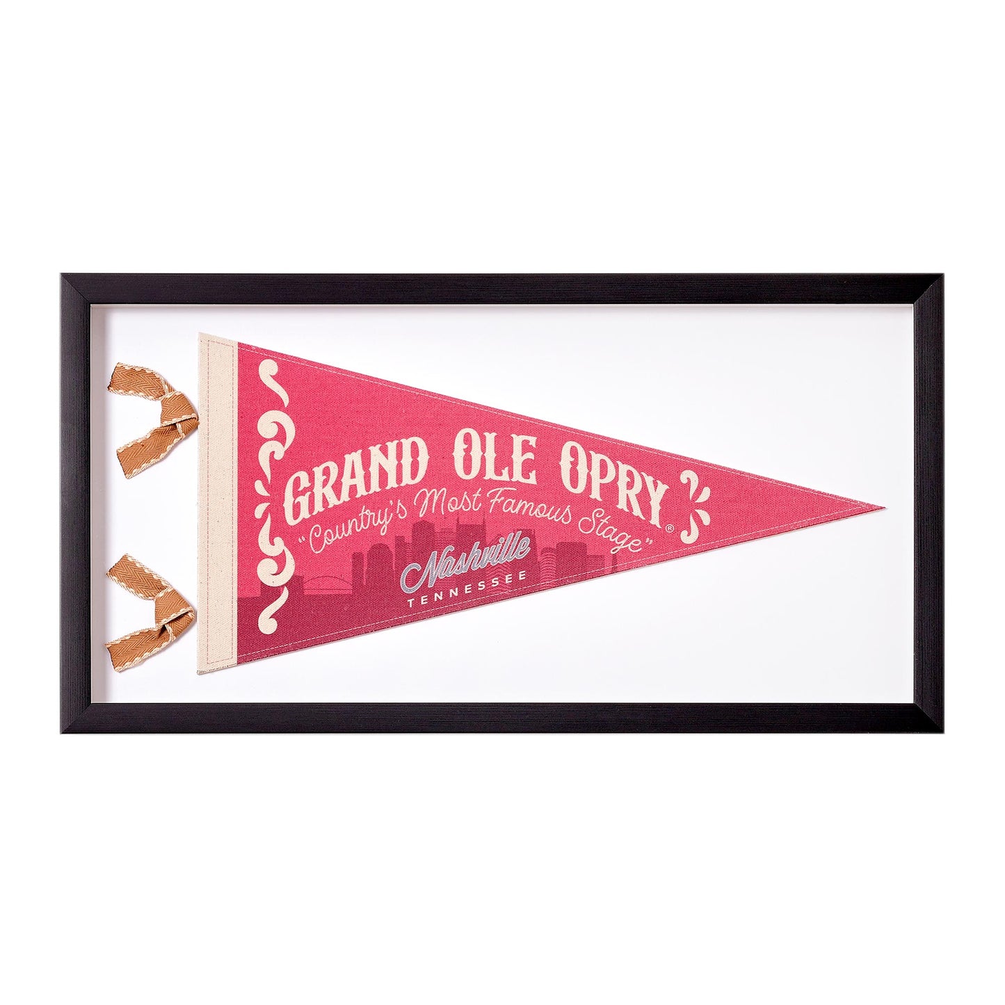 Grand Ole Opry Printed Linen Pennant in Shadowbox Frame