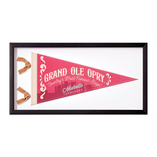 Grand Ole Opry Printed Linen Pennant in Shadowbox Frame