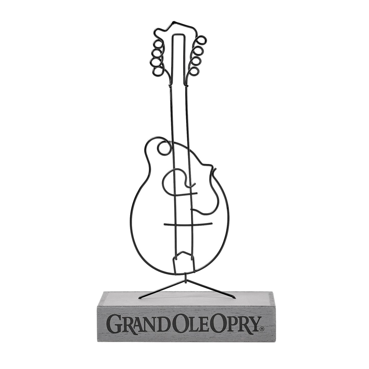 Grand Ole Opry Wire Guitar Tabletop Sculpture with Wooden Base