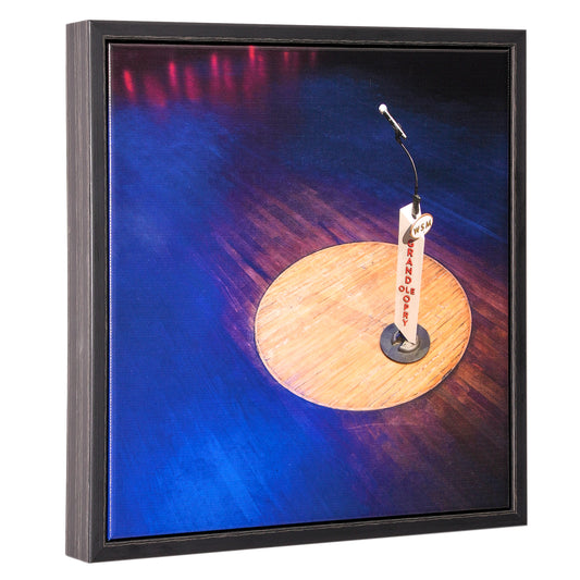 Grand Ole Opry WSM Microphone Stand Lacquered Canvas Print