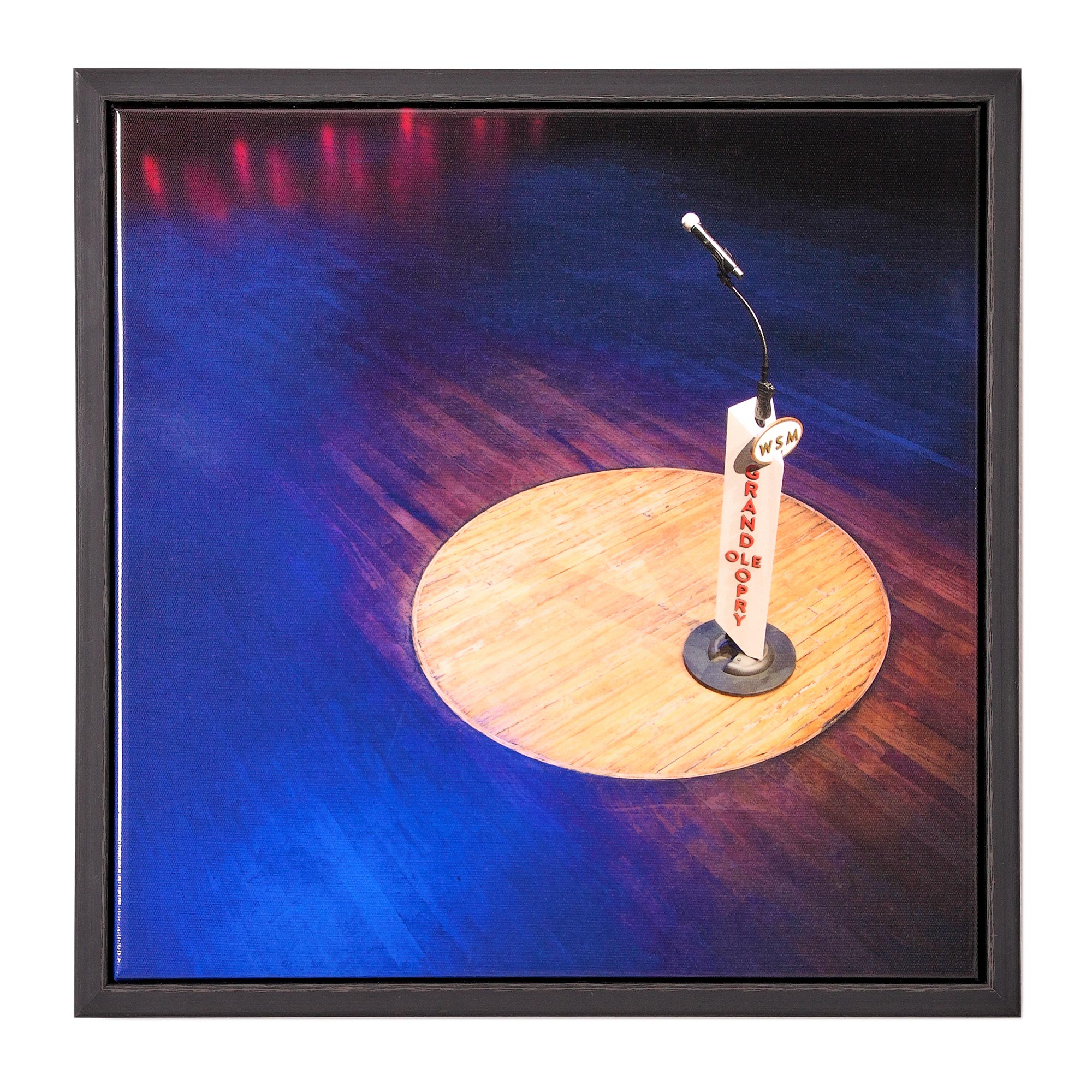 Grand Ole Opry WSM Microphone Stand Lacquered Canvas Print