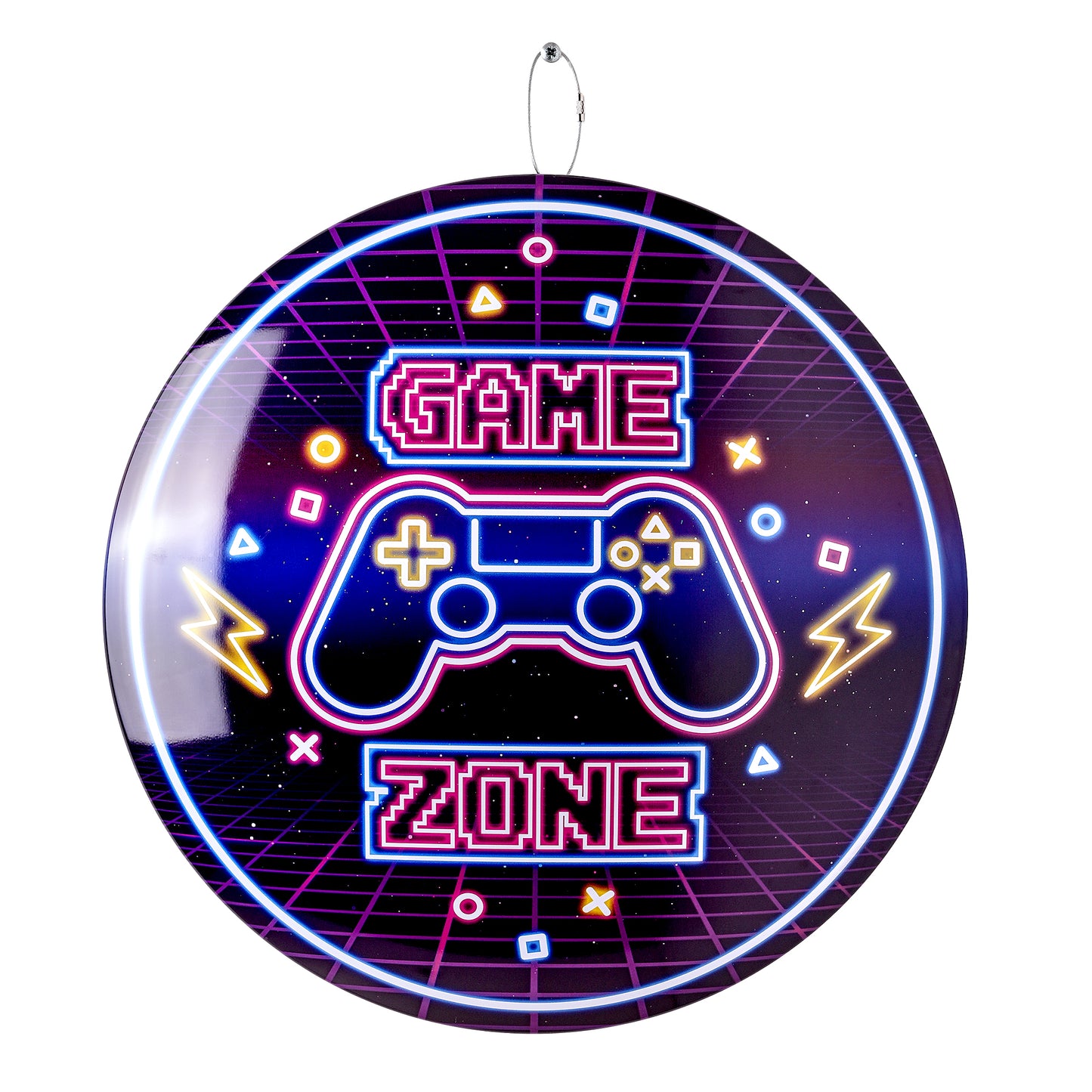 Game Zone Domed Metal Sign Round Dome Metal Sign - 15"