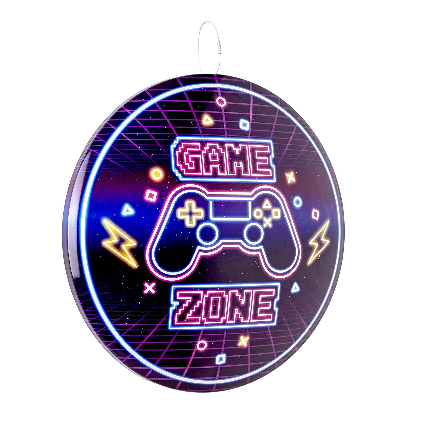 Game Zone Domed Metal Sign Round Dome Metal Sign - 15"