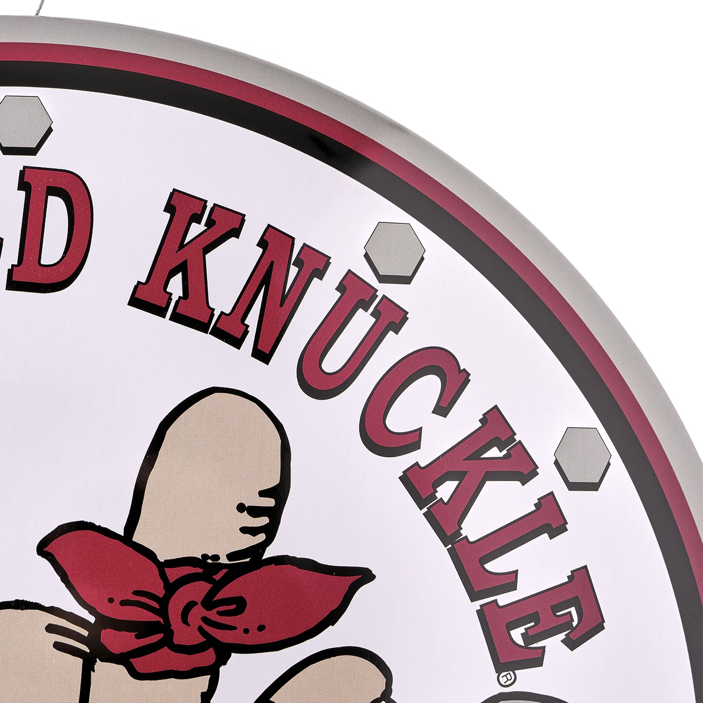 Busted Knuckle Garage Domed Metal Sign Round Dome Metal Sign - 15"