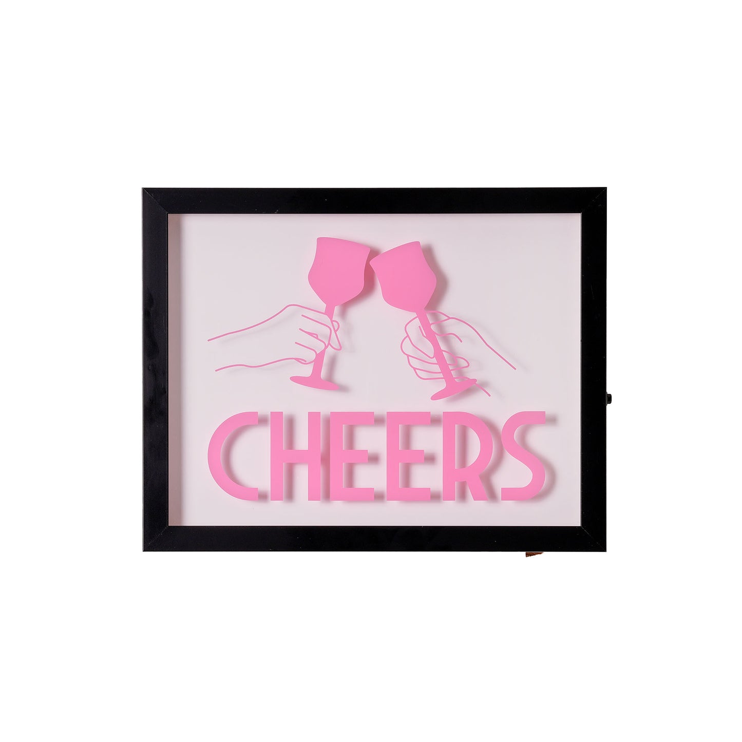 Tipsy Printed Cheers LED Light Box Wall Sign - 14" x 11" x 1.6"